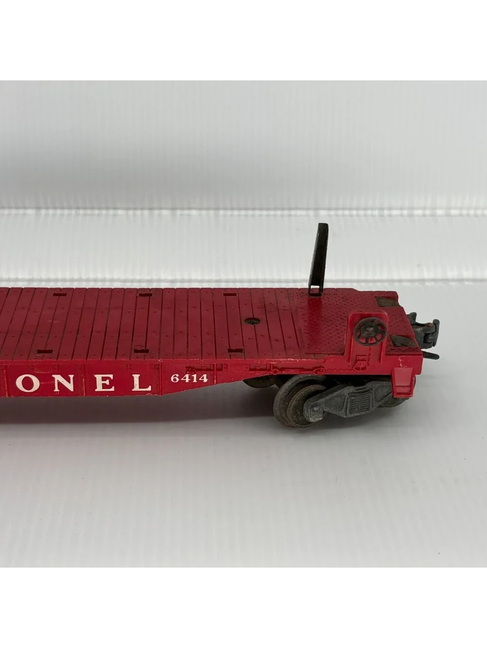 Vintage Lionel 6414 Red Auto Loader Flatcar O Gauge Train Car For Repair
